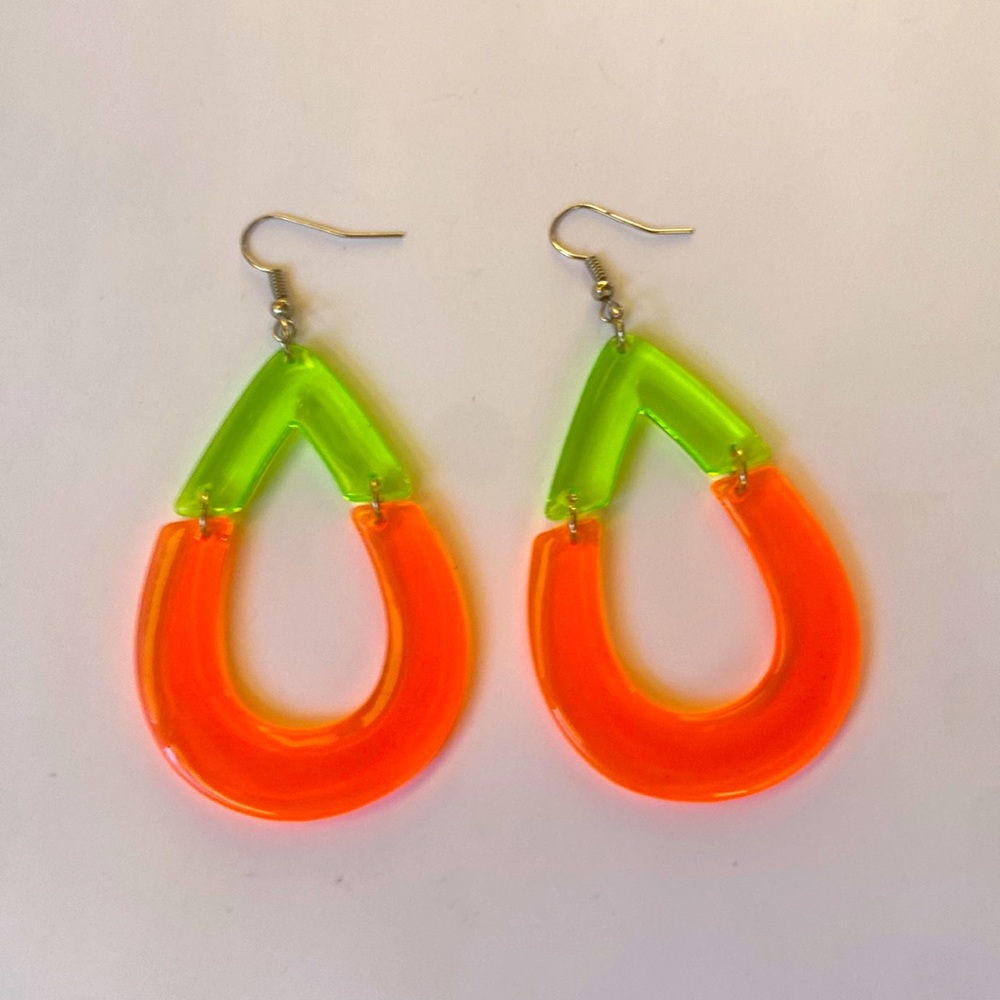 Cute peach lotus hoops